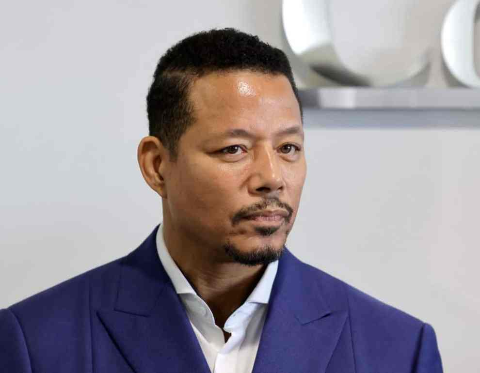 LOS ANGELES, CALIFORNIA - DECEMBER 08: Terrence Howard announces lawsuit against CAA over "Empire" salary at The Cochran Firm on December 08, 2023 in Los Angeles, California.