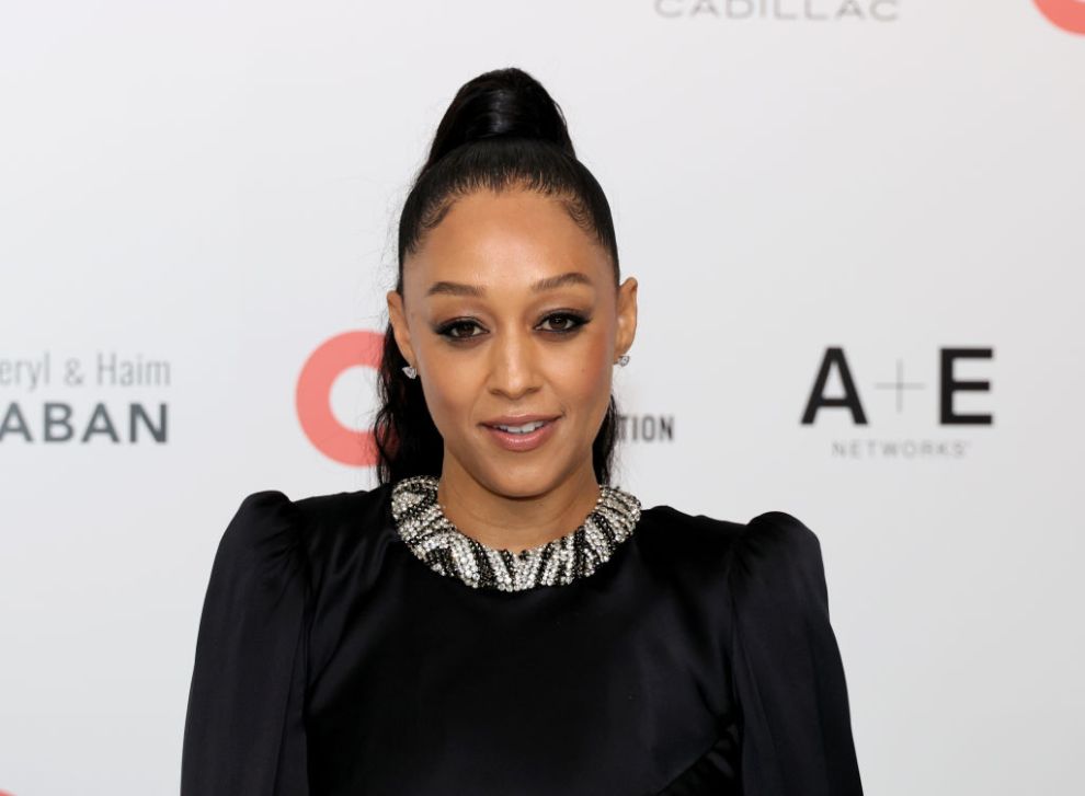 WEST HOLLYWOOD, CALIFORNIA - MARCH 10: Tia Mowry attends the Elton John AIDS Foundation's 32nd Annual Academy Awards Viewing Party on March 10, 2024 in West Hollywood, California.