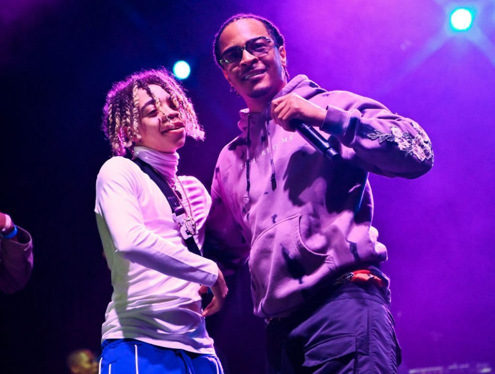 ATLANTA, GA - MAY 13: King and T.I. perform onstage at Spring Music fest at State Farm Arena on May 13, 2022 in Atlanta, Georgia.