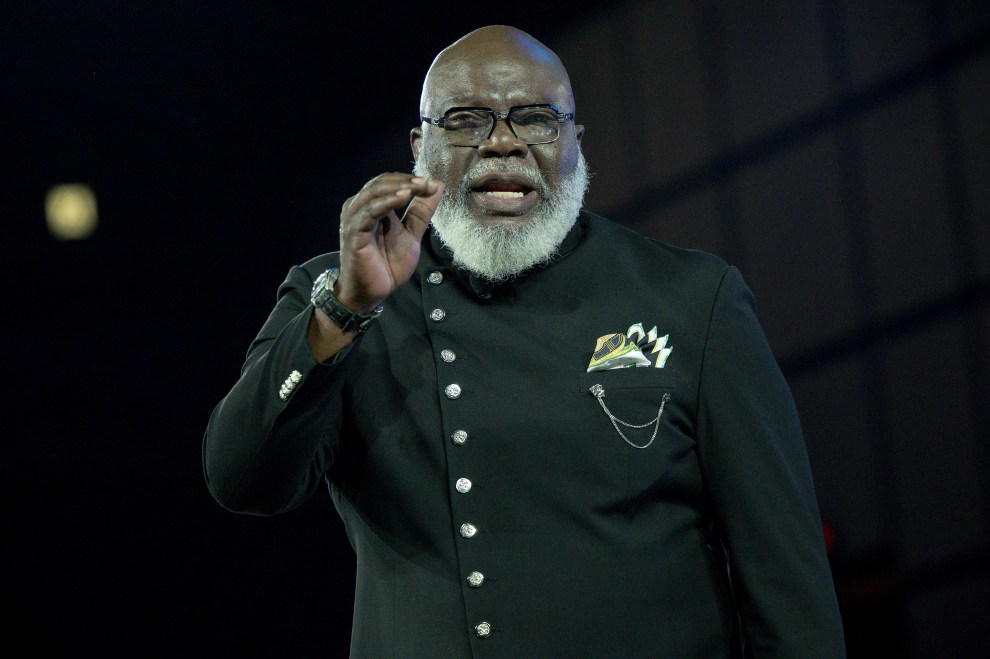 Bishop T.D. Jakes speaks on stage during day 3 of the Cry Out 2024 at George R. Brown Convention Center on June 23, 2024 in Houston, Texas.