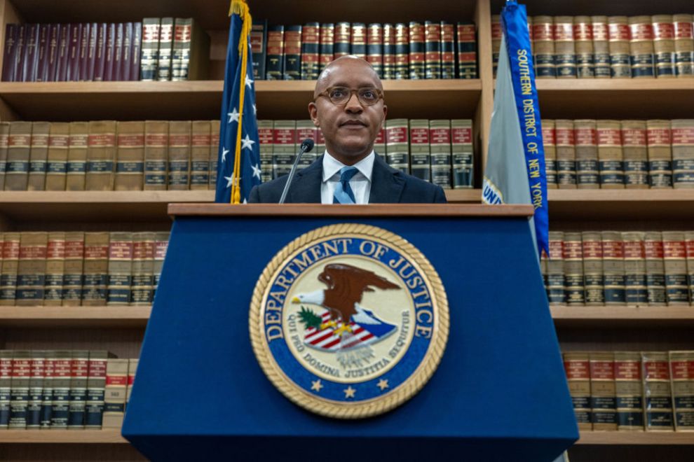 NEW YORK, NEW YORK - SEPTEMBER 26: U.S. Attorney for the Southern District of New York Damian Williams holds a press conference about the federal investigation into New York City Mayor Eric Adams on September 26, 2024 in New York City. Adams has reportedly been indicted on five federal charges related to bribery, wire fraud, conspiracy and soliciting illegal foreign campaign donations. This is the first time a sitting mayor of New York City has faced criminal charges