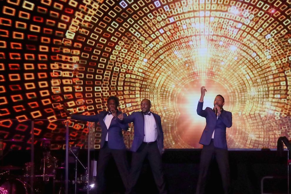 ATLANTIC CITY, NJ - DECEMBER 11: The cast of "Motor City Live: A Motown Christmas" performs first live inside entertainment show since March 2020 in the Sound Waves venue at Hard Rock Hotel & Casino Atlantic City on December 11, 2020 in Atlantic City, New Jersey.