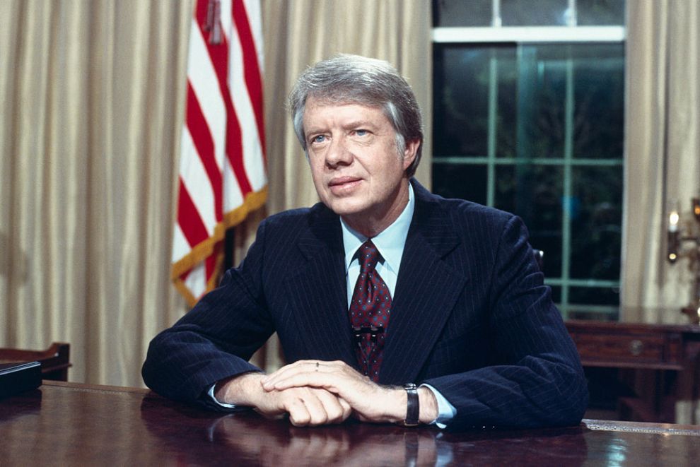 (Original Caption) President Carter is about to address the nation from the White House on his energy proposals.