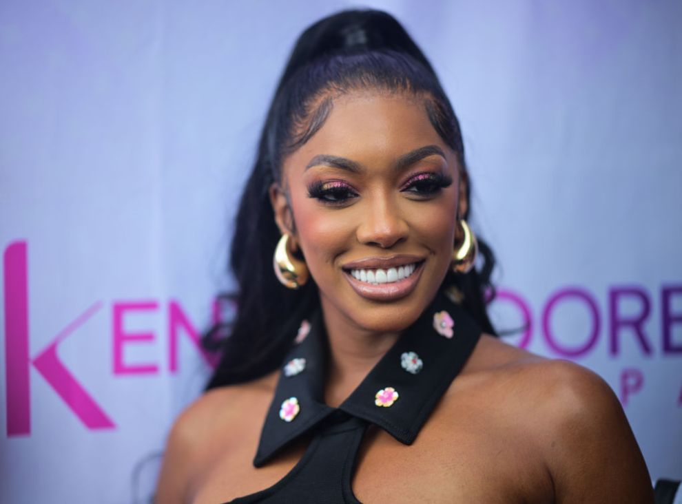 ATLANTA, GEORGIA - JUNE 6: Porsha Williams attends Kenya Moore's hair spa grand opening at Kenya Moore Hair Spa on June 6, 2024 in Atlanta, Georgia.