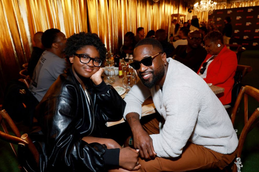 Zaya Wade and Dwyane Wade attend When We Gather: A Night of Stand-Up Comedy Curated by Dwyane Wade during Netflix is a Joke Fest at The Miracle Theater on May 09, 2024 in Inglewood, California.