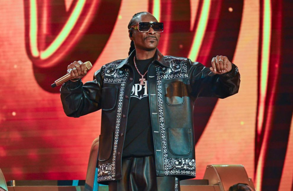 Snoop Dogg is seen performing a surprise concert in Times Square on November 01, 2024 in New York City.
