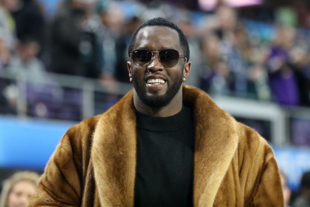 MINNEAPOLIS, MN - FEBRUARY 04: Rapper Sean "Diddy" Combs looks on during warm-ups prior to Super Bowl LII between the New England Patriots and the Philadelphia Eagles at U.S. Bank Stadium on February 4, 2018 in Minneapolis, Minnesota.