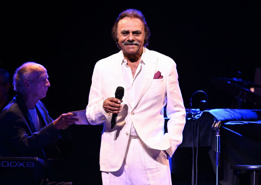 ATLANTA, GEORGIA - OCTOBER 13: Singer Johnny Mathis performs onstage during his "The Voice of Romance" tour at Cobb Energy Performing Arts Centre on October 13, 2023 in Atlanta, Georgia