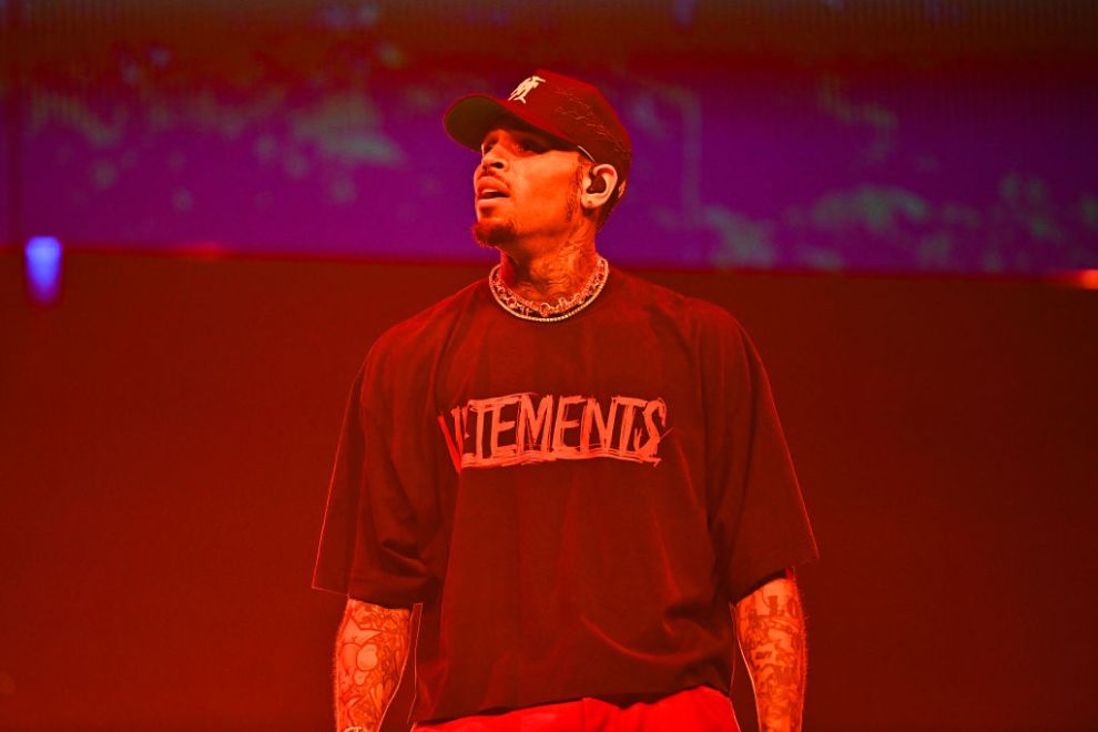ATLANTA, GEORGIA - JULY 14: Singer Chris Brown performs onstage during his "11:11" tour at State Farm Arena on July 14, 2024 in Atlanta, Georgia.