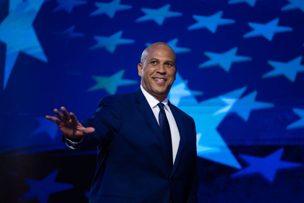 UNITED STATES - AUGUST 21: Sen. Cory Booker, D-N.J., arrives to speak on the third night of the Democratic National Convention at the United Center in Chicago, Ill., on Wednesday, August 21, 2024.