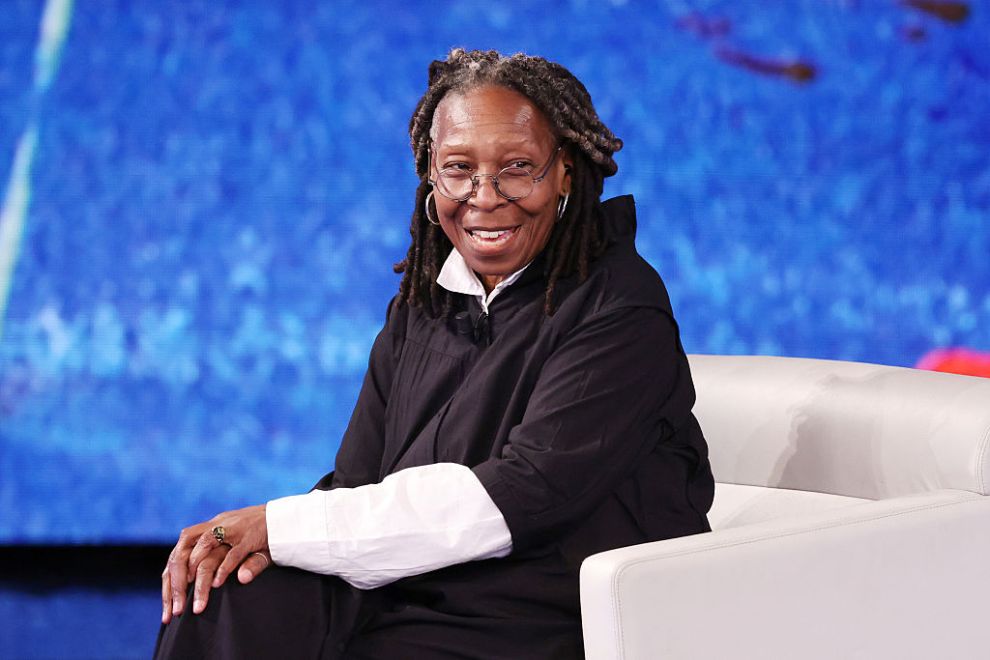 MILAN, ITALY - APRIL 13: Whoopi Goldberg attends the "Che Tempo Che Fa" TV show at Nove Studios on April 13, 2025 in Milan, Italy.