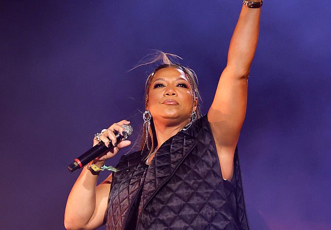 Queen Latifah performs with Megan Thee Stallion at the Coachella Stage during the 2025 Coachella Valley Music and Arts Festival at Empire Polo Club on April 13, 2025 in Indio, California.