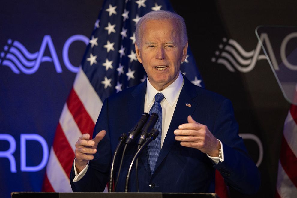 CHICAGO, ILLINOIS - APRIL 15: Former U.S. President Joe Biden speaks at a conference hosted by the Advocates, Counselors, and Representatives for the Disabled (ACRD) on April 15, 2025 in Chicago, Illinois. ACRD champions the rights of those who depend on Social Security and disability services.