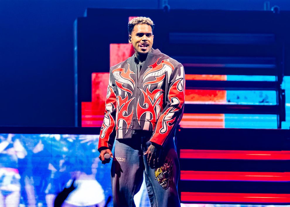 DETROIT, MICHIGAN - APRIL 19: Chris Brown performs during Tycoon Music Festival at Little Caesars Arena on April 19, 2025 in Detroit, Michigan.