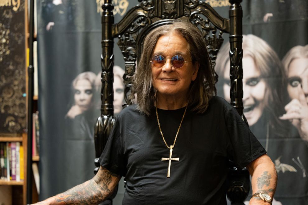 LONG BEACH, CALIFORNIA - SEPTEMBER 10: Musician Ozzy Osbourne signs copies of his album "Patient Number 9" at Fingerprints Music on September 10, 2022 in Long Beach, California.