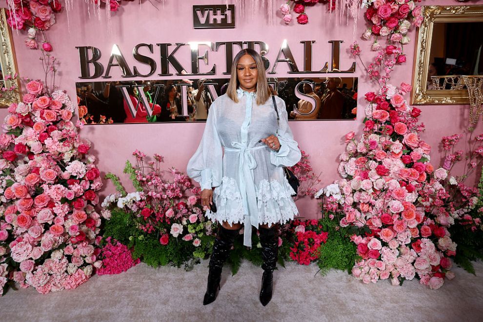 LOS ANGELES, CALIFORNIA - MAY 02: Jackie Christie attends the Basketball Wives LA Season 12 Premiere Tea Party at Hubble Studio on May 02, 2025 in Los Angeles, California.