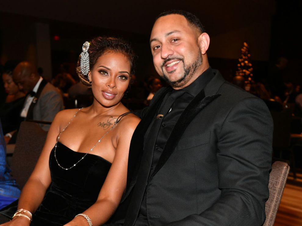 ATLANTA, GEORGIA - DECEMBER 18: Eva Marcille and Michael Sterling attend 38th Annual Atlanta UNCF Mayor's Masked Ball at Atlanta Marriott Marquis on December 18, 2021 in Atlanta, Georgia.