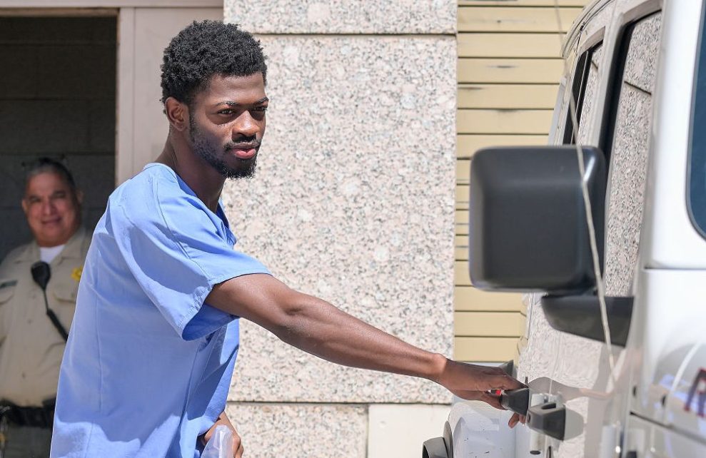 Lil Nas X is seen leaving Van Nuys Jail on August 25, 2025 in Van Nuys, California.