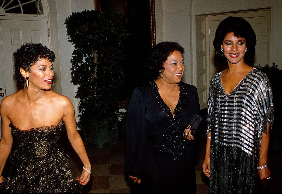 Washington DC. Undated Debbie Allen along with her mother Vivian Allen and her sister Phylicia Rashad at the White House for a State Dinner. Credit: Mark Reinstein