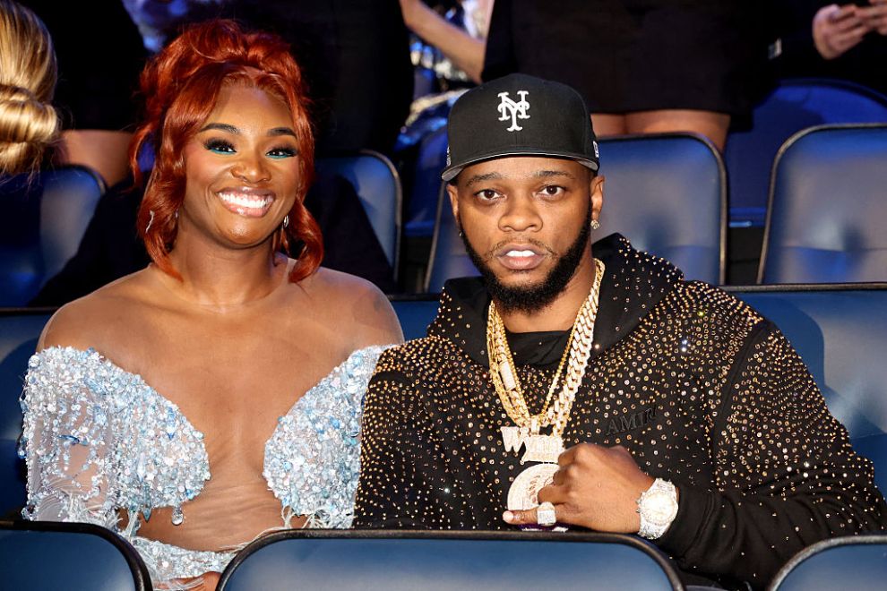 Claressa Shields and Papoose attend the 2025 MTV Video Music Awards at UBS Arena on September 07, 2025 in Elmont, New York.